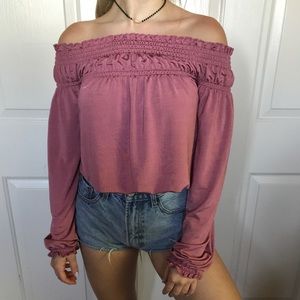 Topshop off the shoulder top